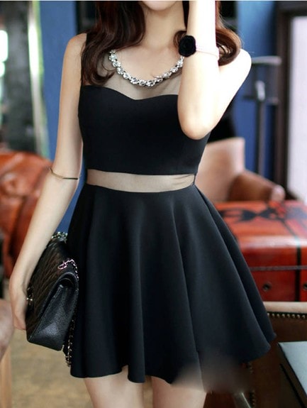 Dress DS3481 Black