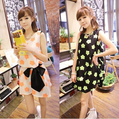 Dress DS3486 White + Belt