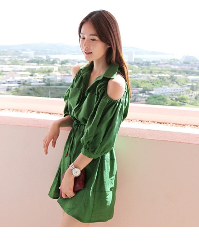 Dress DS3487 Green