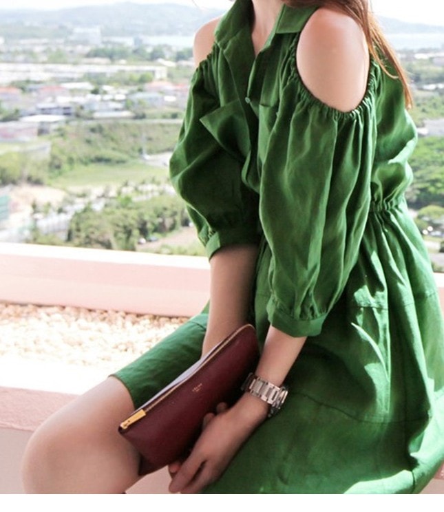 Dress DS3487 Green