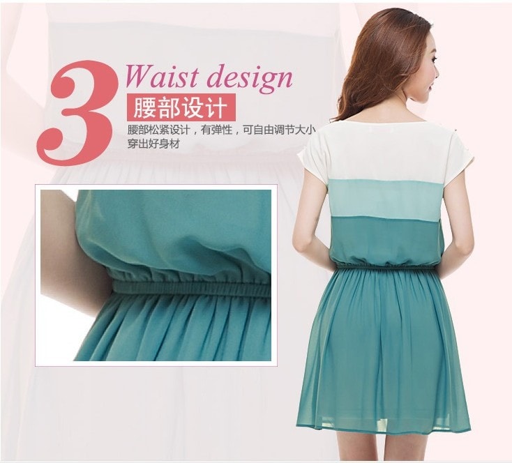 Dress DS3490 Green + Belt