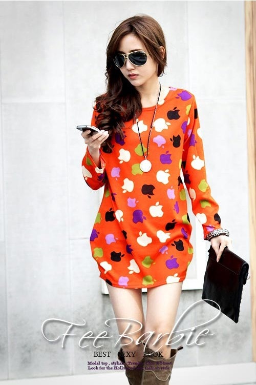 Dress DS3500 Orange