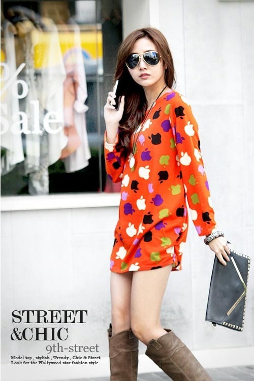 Dress DS3500 Orange