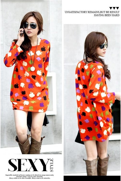 Dress DS3500 Orange