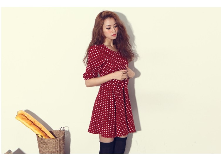 Dress DS3508 Burgundy