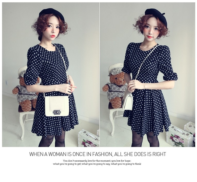 Dress DS3509 Dark Blue