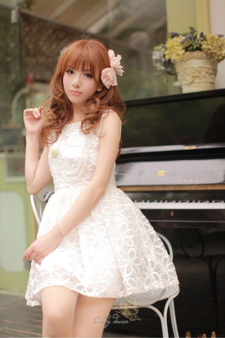 Organza Dress DS3516 Beige