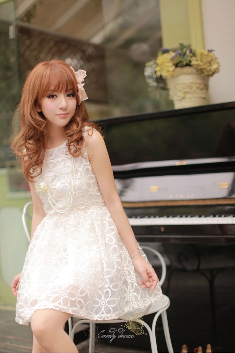 Organza Dress DS3516 Beige