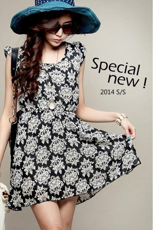 Dress DS3517 Black