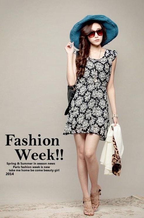 Dress DS3517 Black