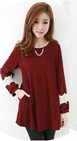 Dress DS3523 Red Wine