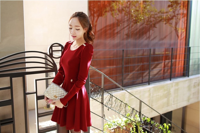 Dress DS3537 Red