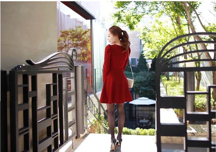 Dress DS3537 Red