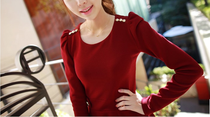 Dress DS3537 Red