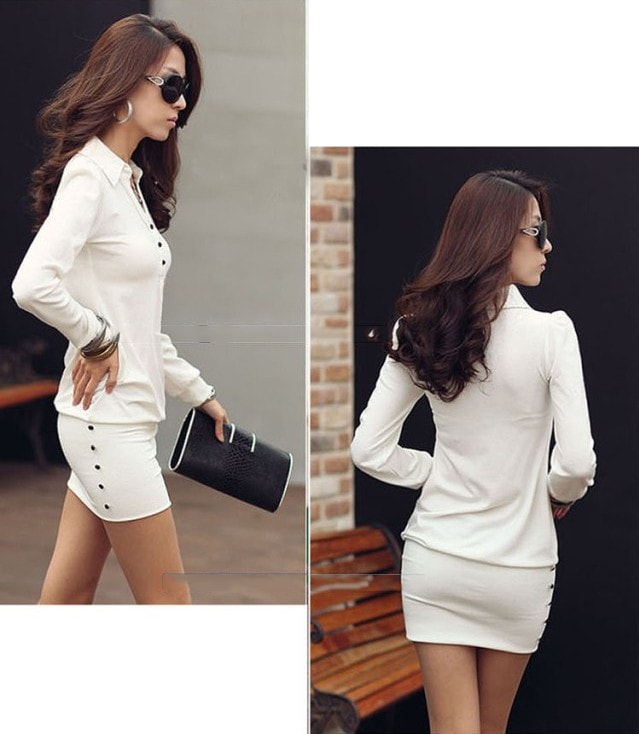 Dress DS3549 White