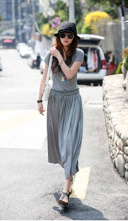 Long Dress DS3552 Gray