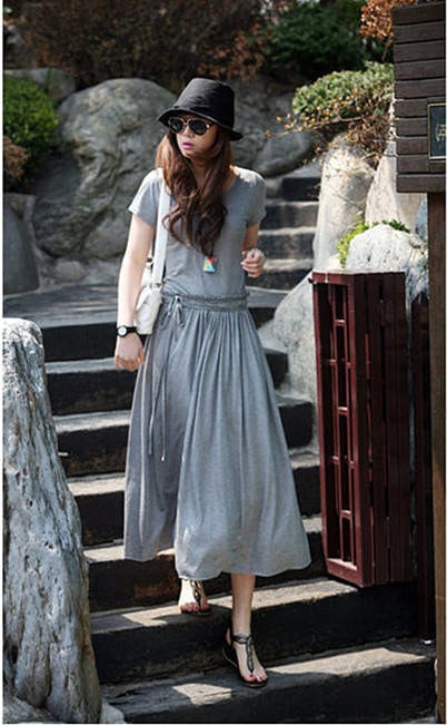 Long Dress DS3552 Gray