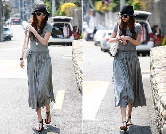 Long Dress DS3552 Gray