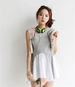 Dress DS3555 Gray