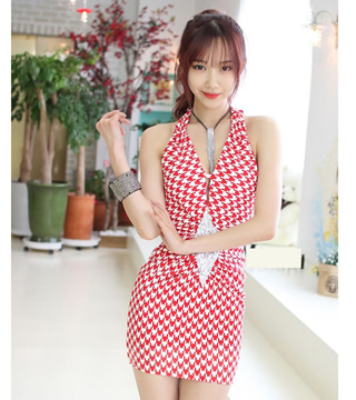 Dress DS3558 Red