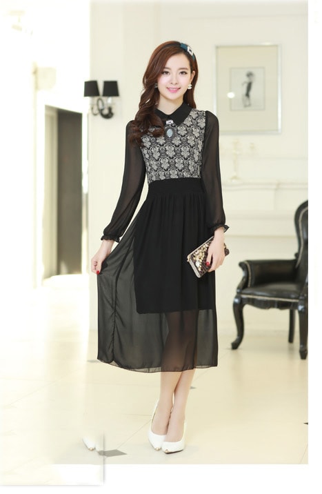 Dress DS3560 Black