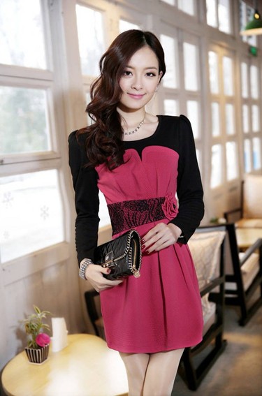 Dress DS3566 Rose Red