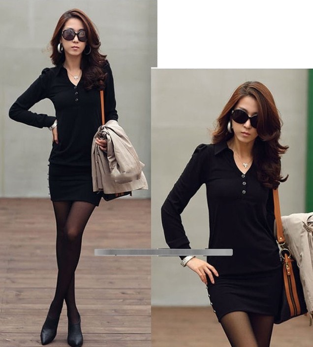 Dress DS3575 Black