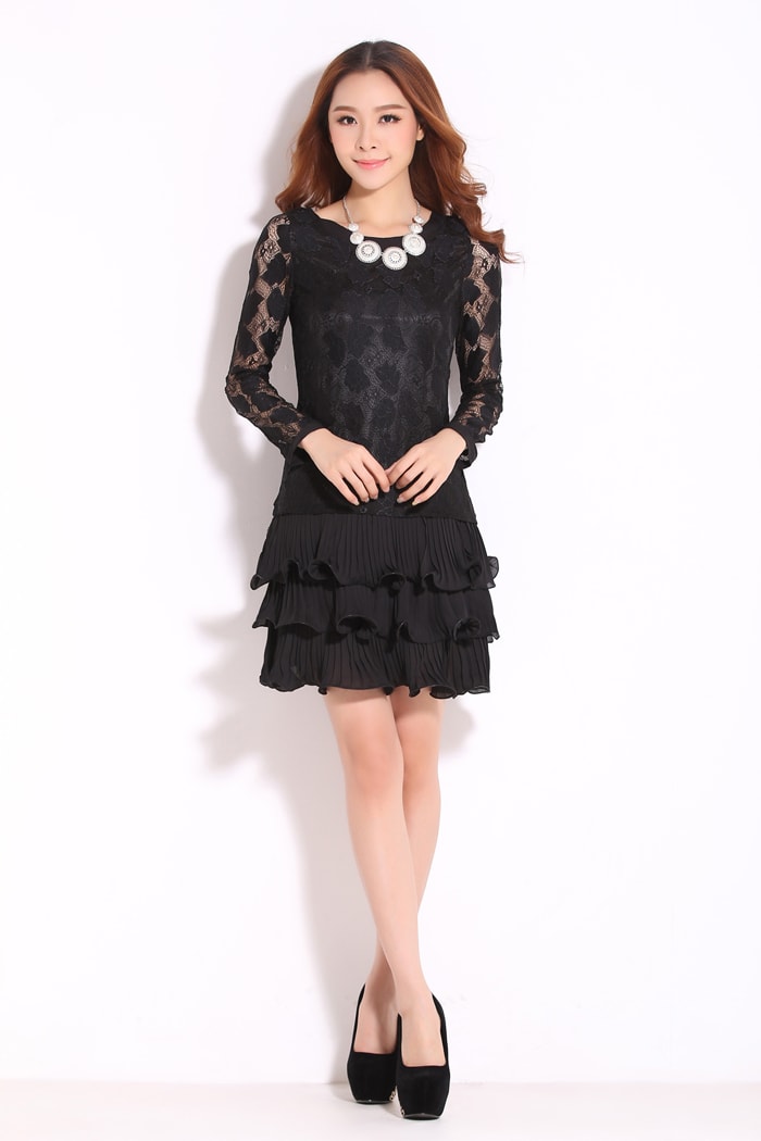 Dress DS3578 Black