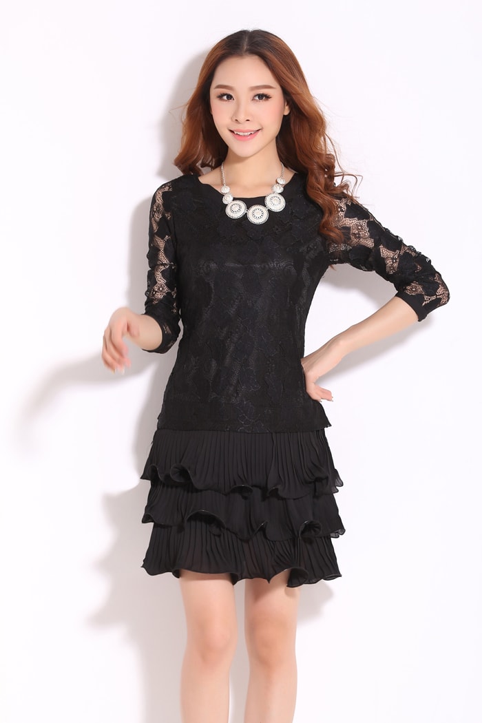 Dress DS3578 Black