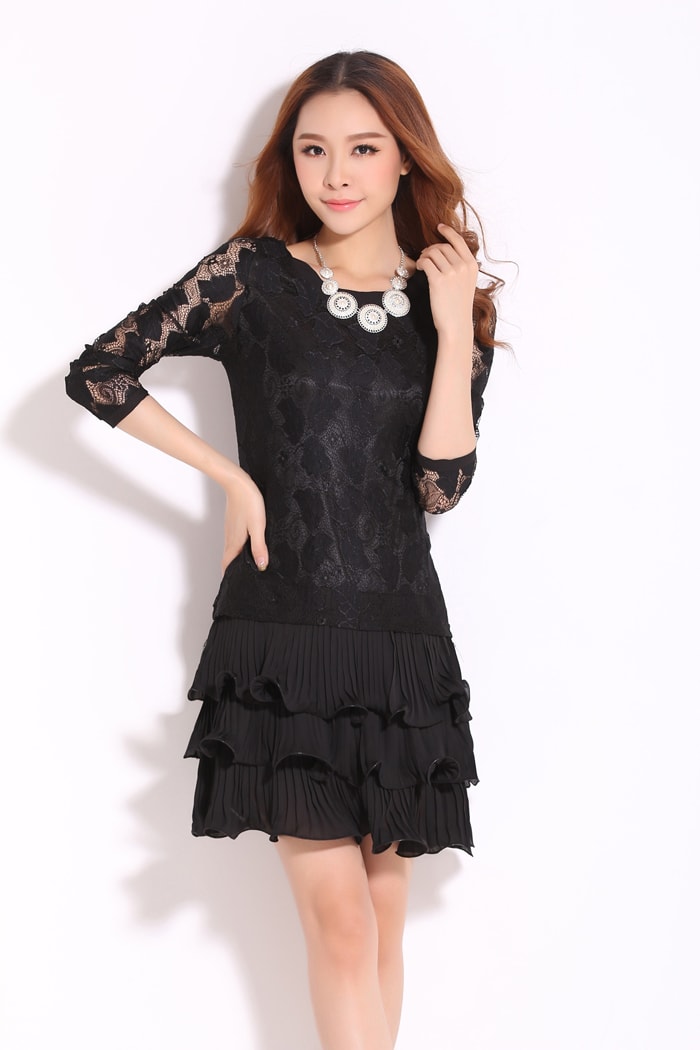 Dress DS3578 Black