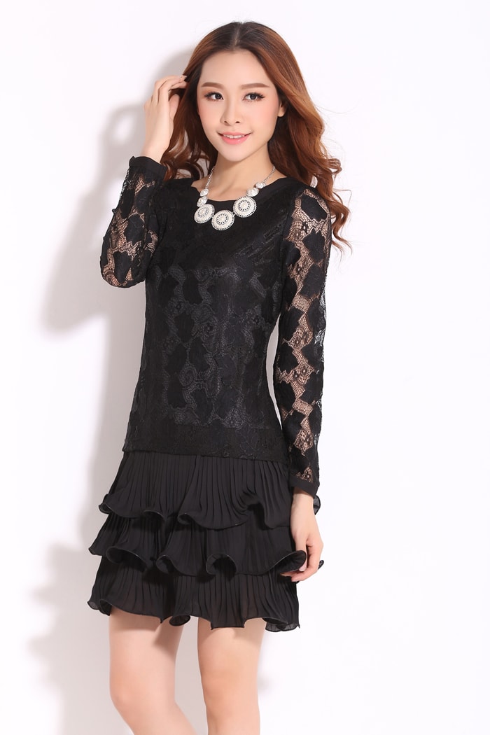 Dress DS3578 Black