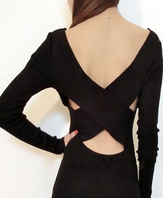 Dress DS3580 Black