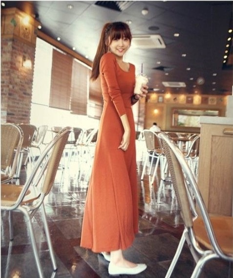 Dress DS3584 Orange