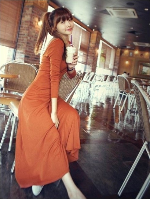 Dress DS3584 Orange