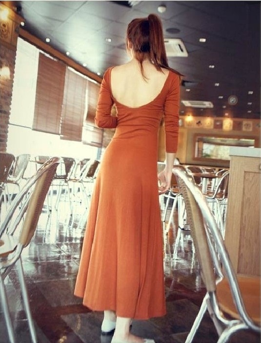 Dress DS3584 Orange