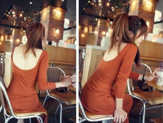 Dress DS3584 Orange