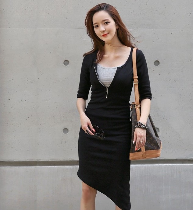 Dress DS3585 Black