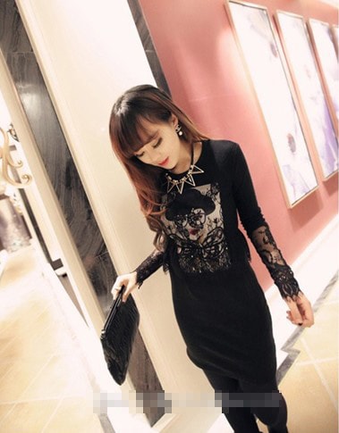 Dress DS3588 Black