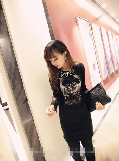 Dress DS3588 Black