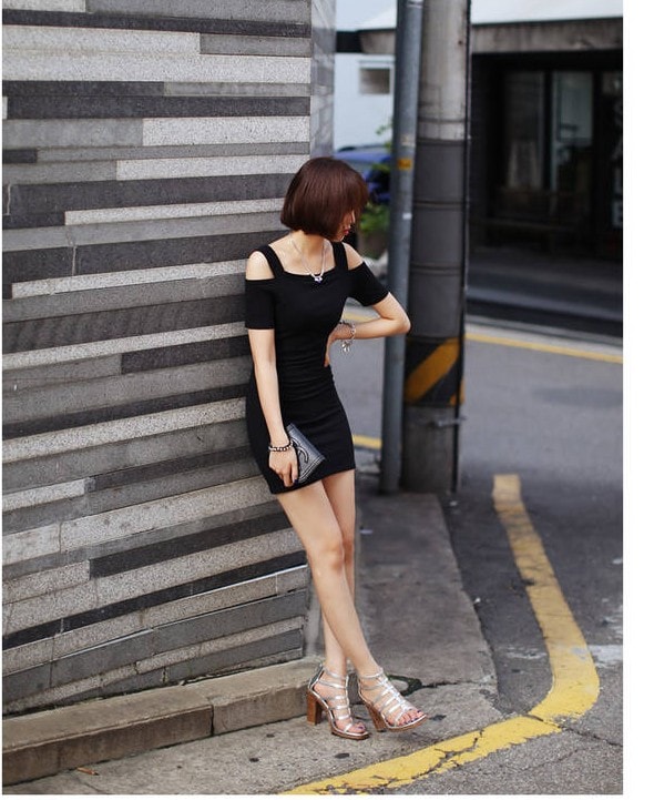 Dress DS3589 Black