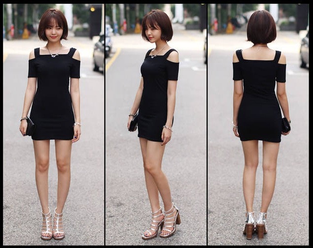 Dress DS3589 Black