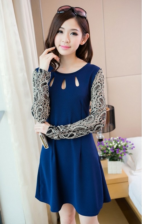 Dress DS3590 Dark Blue