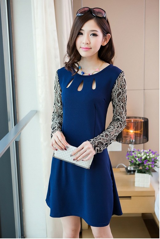 Dress DS3590 Dark Blue