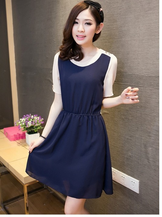 Dress DS3591 Dark Blue