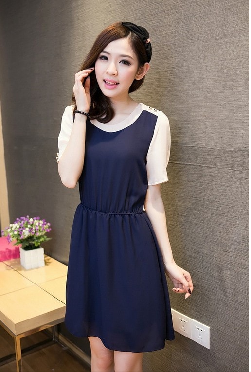 Dress DS3591 Dark Blue