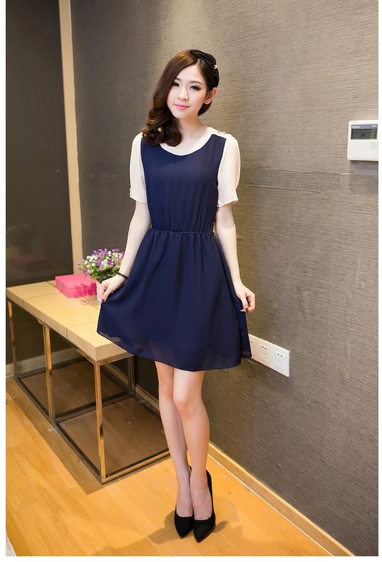 Dress DS3591 Dark Blue