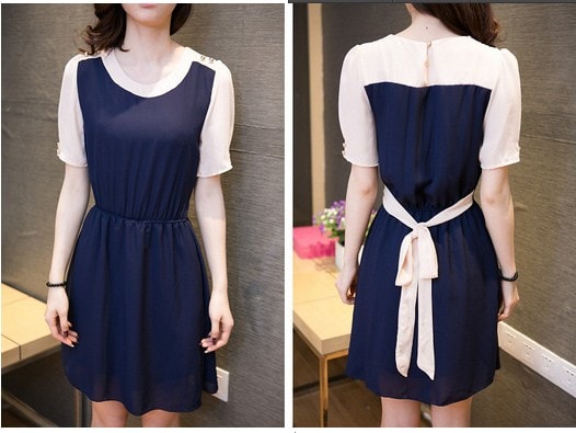 Dress DS3591 Dark Blue