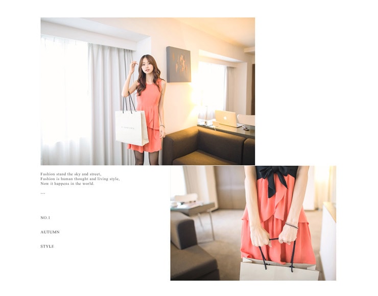 Dress DS3594 Orange