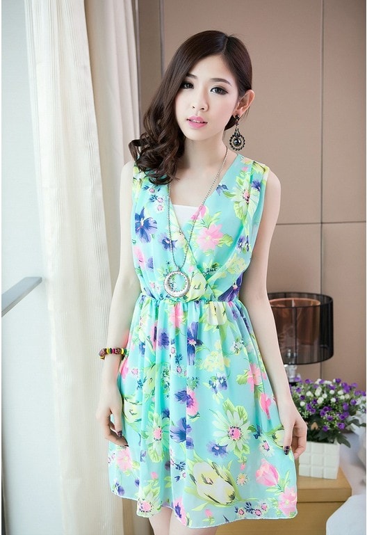 Dress DS3600 Green