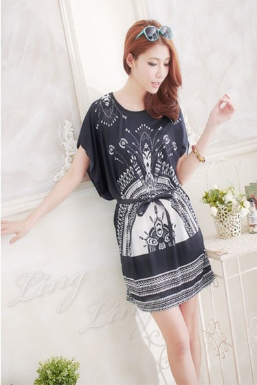 Dress DS3605 Dark Blue